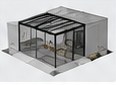 Terrassenüberdachung mit Glas-Elementen: 3D-Modell des Projekts